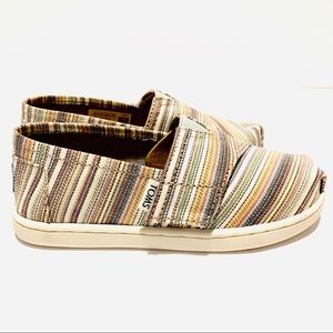 Toms Classic Mini Stripe Size 10T Toddler Shoes